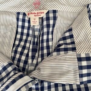 Brooks Brothers Navy and White Checkered Pants